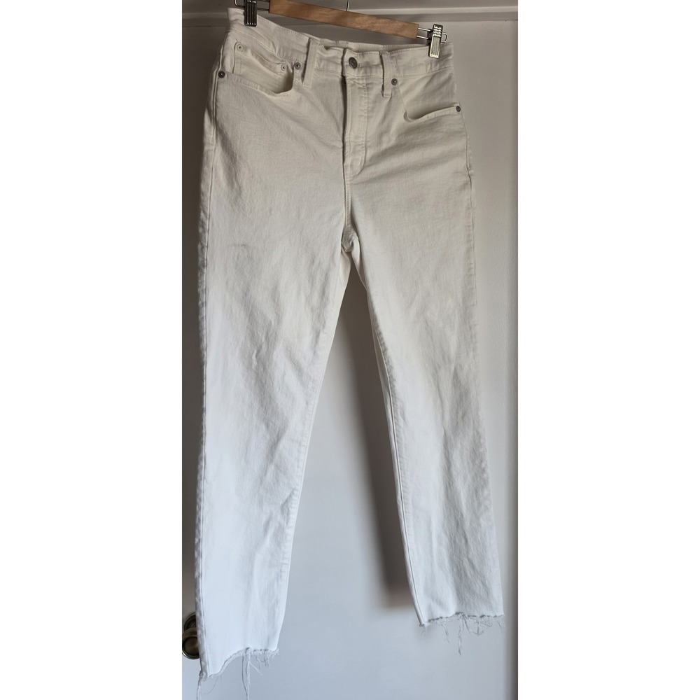 Madewell Jeans Women's 26 White Straight Denim Cotton Pants Trousers